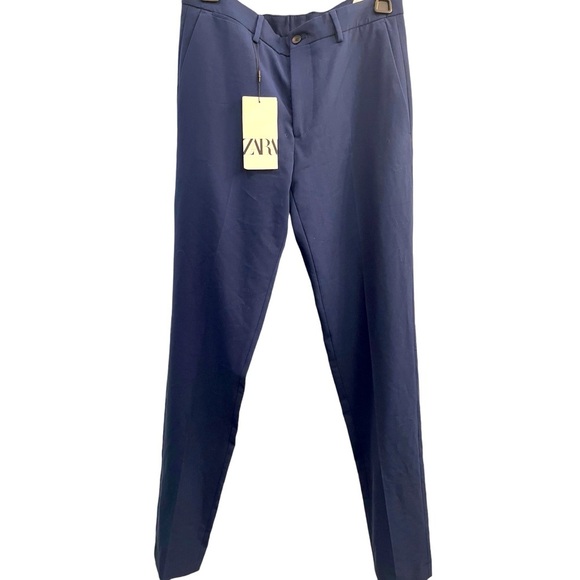 Zara Women’s Size 6 Blue Slim Fit Dress Pants Office Preppy Academia - Picture 1 of 8